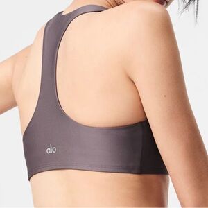 ALO Yoga Women's Purple/Gray Sports Bra